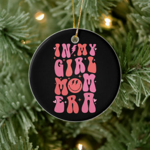 In My Girl Mum Era Retro Groovy Mother's Day Ceramic Tree Decoration