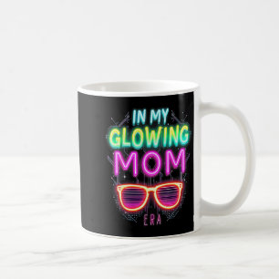 In My Glowing Mom Era Groovy Colorful Bright  Coffee Mug