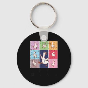 In My Goose Silly Era Retro Meme Honk Animal Women Key Ring