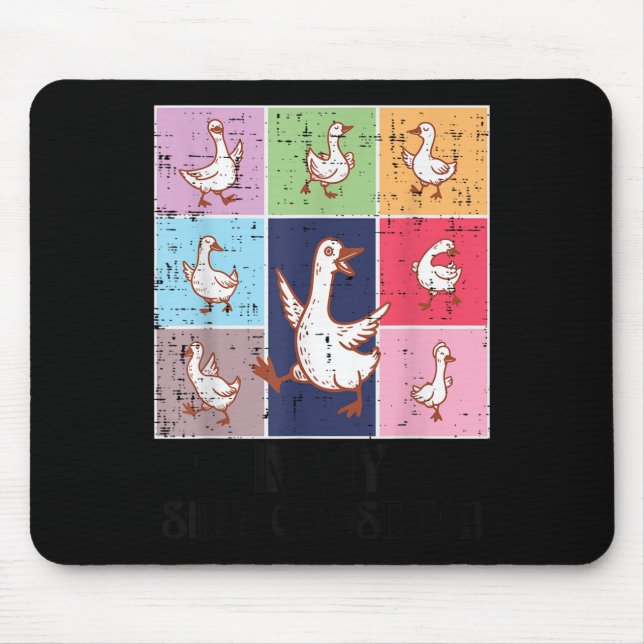In My Goose Silly Era Retro Meme Honk Animal Women Mouse Pad (Front)