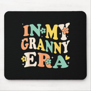 In My Granny Era Funny Sarcastic Groovy Retro Moth Mouse Pad