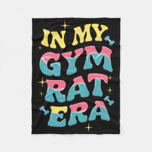 In My Gym Rat Era Groovy Fitness Bodybuilding Work Fleece Blanket