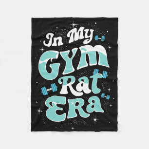 In My Gym Rat Era Groovy Fitness Bodybuilding Work Fleece Blanket