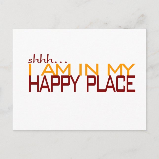 In My Happy Place Postcard (Front)