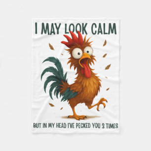 In My Head I've Pecked You 3 Times - Chicken Lover Fleece Blanket