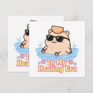 In My Healing Era Funny Capybara Menu