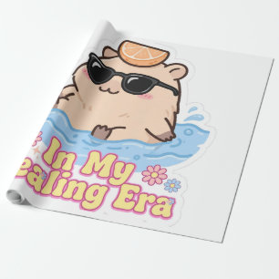In My Healing Era Funny Capybara Wrapping Paper