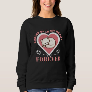 In My Heart Forever Cat Lovers Pet Loss Grief Sweatshirt