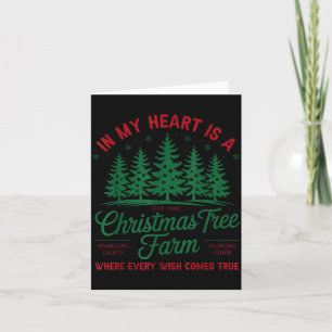 In My Heart Is A Christmas Tree Farm Fresh Christm Card