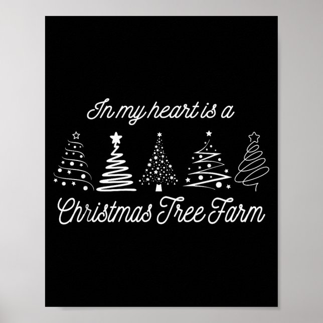 In My Heart Is A Christmas Tree Farm, Funny Christ Poster (Front)