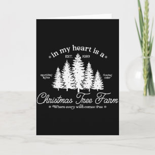 In My Heart Is A Christmas Xmas Tree Farm Vintage Card