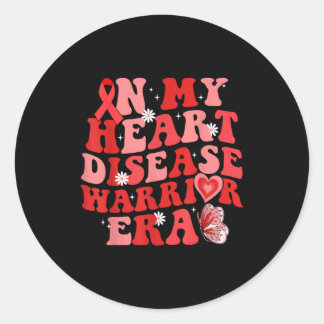 In My Heart Warrior Era Heart Disease Awareness We Classic Round Sticker