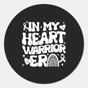 In My Heart Warrior Era Heart Disease Awareness We Classic Round Sticker