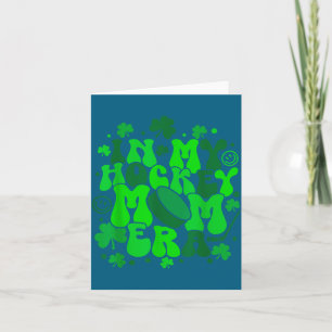 In My Hockey Mom Era St Patrick's Day Irish Shamro Card