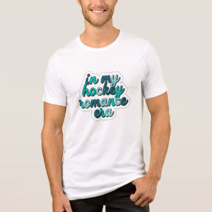 In My Hockey Romance Era Retro Teal BookTok Sports Tri-Blend Shirt