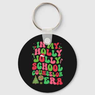 In My Holly Xmas Jolly School Counselor Era Christ Key Ring