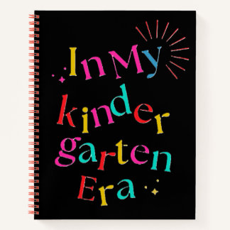 In My Kindergarten Era – Cute Colourful Notebook