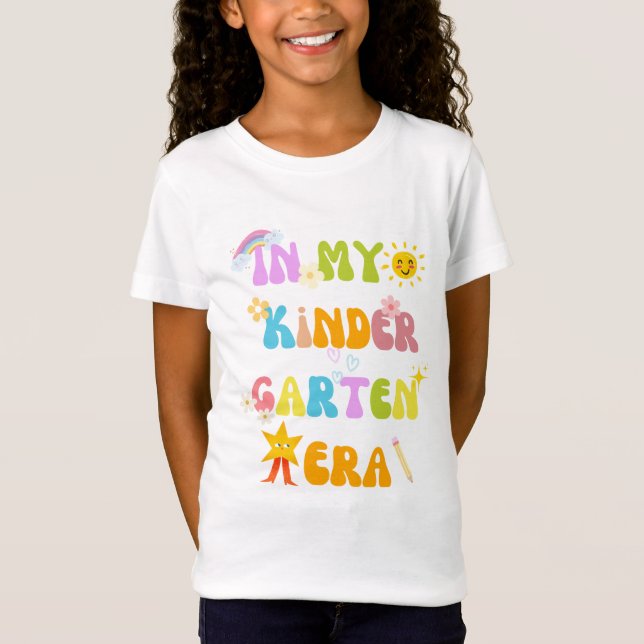 IN MY KINDERGARTEN ERA, cute retro Back to school  T-Shirt (Front)