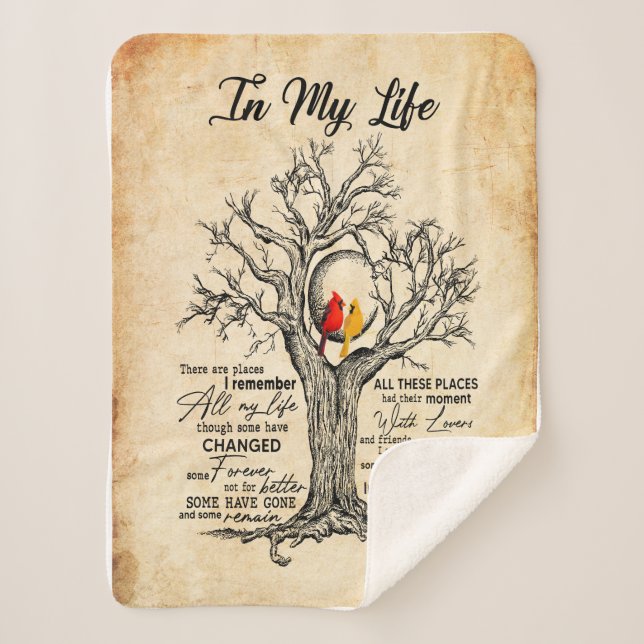 In My Life |I Remember All My Life All These Place Sherpa Blanket (Front)