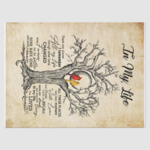 In My Life There Are Places I Remember Vintage Tissue Paper