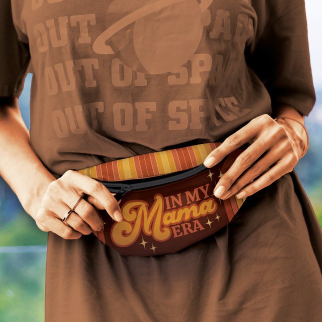 "In My Mama Era" Retro 70's Typography Rainbow Bum Bags (Creator Uploaded)