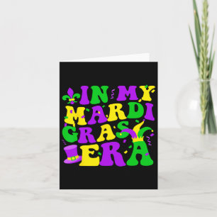 In My Mardi Gras Era Festival Retro Carnival Holid Card