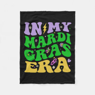 In My Mardi Gras Era Festival Retro Carnival Holid Fleece Blanket