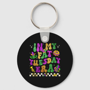 In My Mardi Gras Era Fleur De Lis Fat Tuesday Groo Key Ring