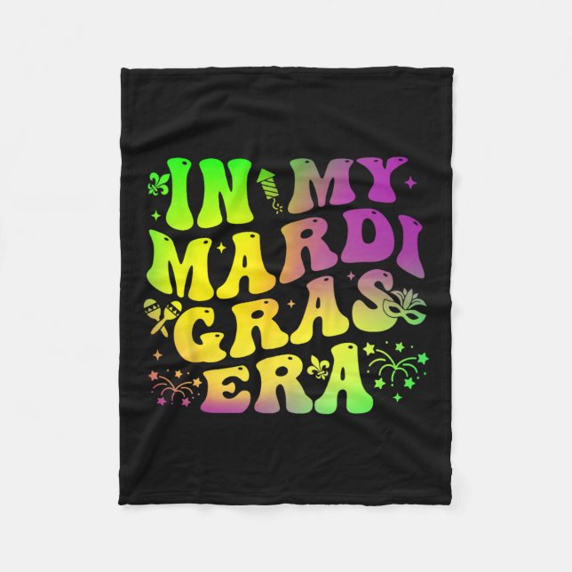 In My Mardi Gras Era Groovy Festival Carnival Para Fleece Blanket (Front)