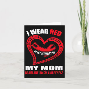 In My Memory Of My Mom Brain Aneurysm Awareness  Card