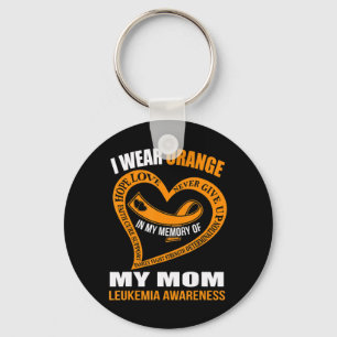 In my memory of my mum LEUKEMIA AWARENESS Key Ring