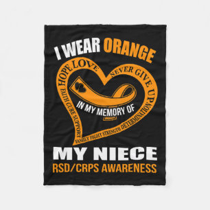 In My Memory Of My Niece Rsdcrps Awareness  Fleece Blanket
