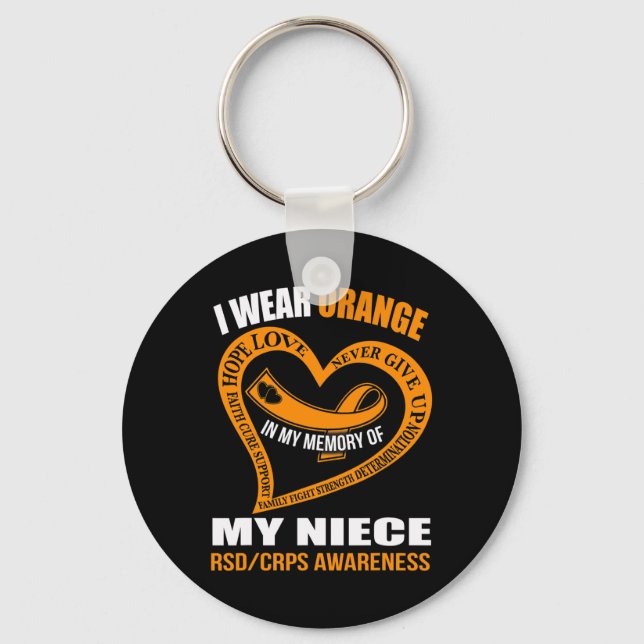 In my memory of my niece RSDCRPS AWARENESS  Key Ring (Front)