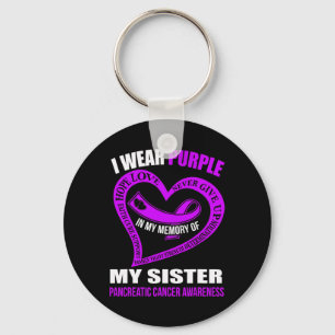 In My Memory Of My Sister Pancreatic Cancer Awaren Key Ring