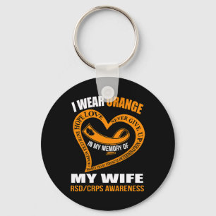In My Memory Of My Wife Rsdcrps Awareness Key Ring