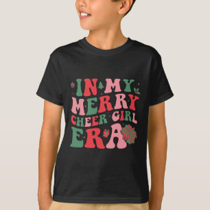 In My Merry Cheer Girl Era Groovy Christmas Cheerl T-Shirt