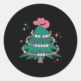 In My Merry Era Christmas Xmas Tree Ornament Famil Classic Round Sticker