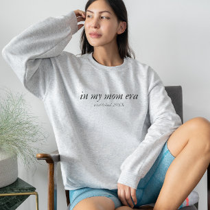 In My Mum Era Custom Year Minimal Mum Crewneck Sweatshirt