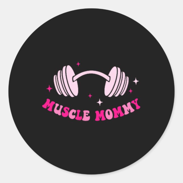 In My Muscle Mummy Era Funny Gym Fitness 2 Sided  Classic Round Sticker (Front)