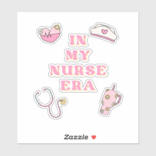 In My Nurse Era Cute Pink Retro Nursing Stickers