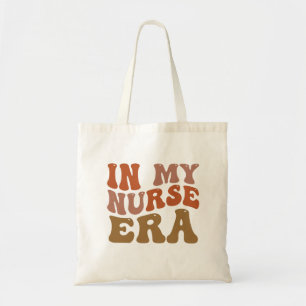 In My Nurse Era Retro Wavy Typography Tote Bag