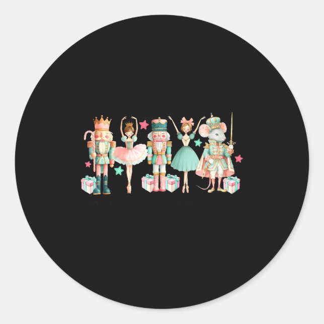 In My Nutcracker Era Ballet Nk Christmas Vibes Wom Classic Round Sticker (Front)