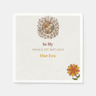In My One Era Groovy 1st Birthday Napkins