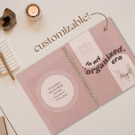 In My Organised Era Custom Funny Planner Boho Pink<br><div class="desc">Create your own funny & motivational planner! Customise the template with your own year, initial & name, and quote on the back. With a neutral pink girly colour scheme, soft distressed finish, trendy modern typography, and simple abstract retro arches, you’ll be organised in style! Leave the year as 2024/2025 or...</div>