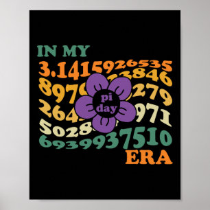 In My Pi Day Era Retro Wave Math Teacher Graphic T Poster