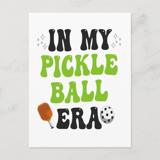 In My PickleBall Era Funny Groovy Sport Gift  Postcard (Front)