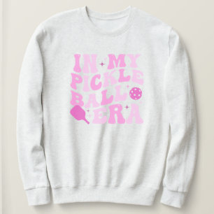In My Pickleball Era   Pink Groovy Lettering Sweatshirt