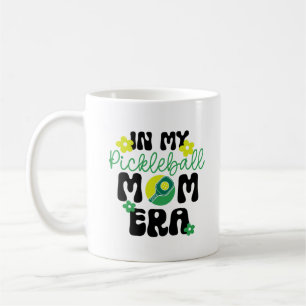 In My Pickleball Mum Era Retro Groovy Floral Coffee Mug