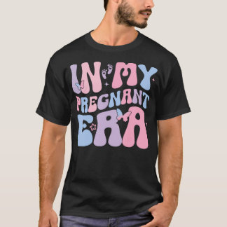 In My Pregnant Era Groovy Pregnant Pregnancy Women T-Shirt