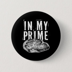 In My Prime Beef Meat Cut For The Steak Foodie Gri 6 Cm Round Badge